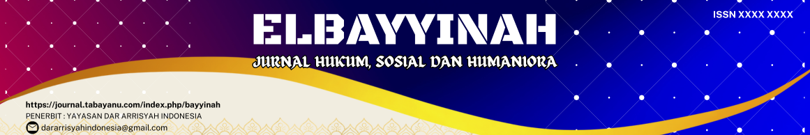 elbayyinah : Jurnal Hukum dan Humaniora